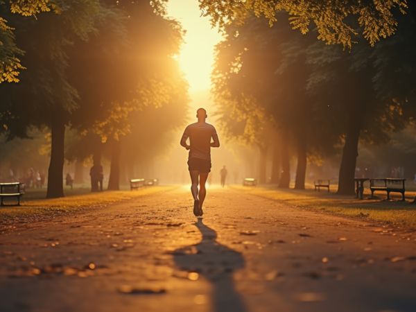 Ein Mann läuft rückwärts beim Rückwärtslaufen